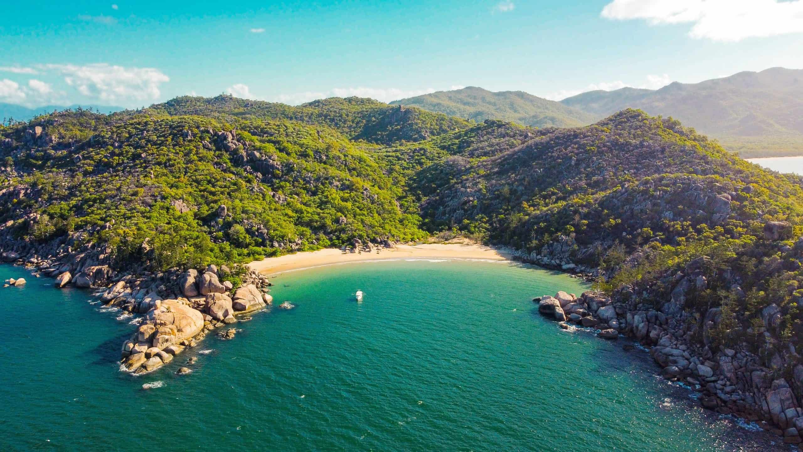 Coastal road and bay views on Magnetic Island